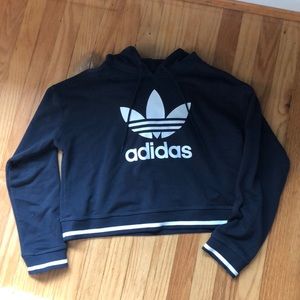 Adidas macy cropped hooded sweatshirt. NWOT